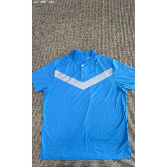 Nike Other - Nike Blue Tiger Woods Vapor Reflective‎ Blade Collar Golf Shirt Men Chevron XXl